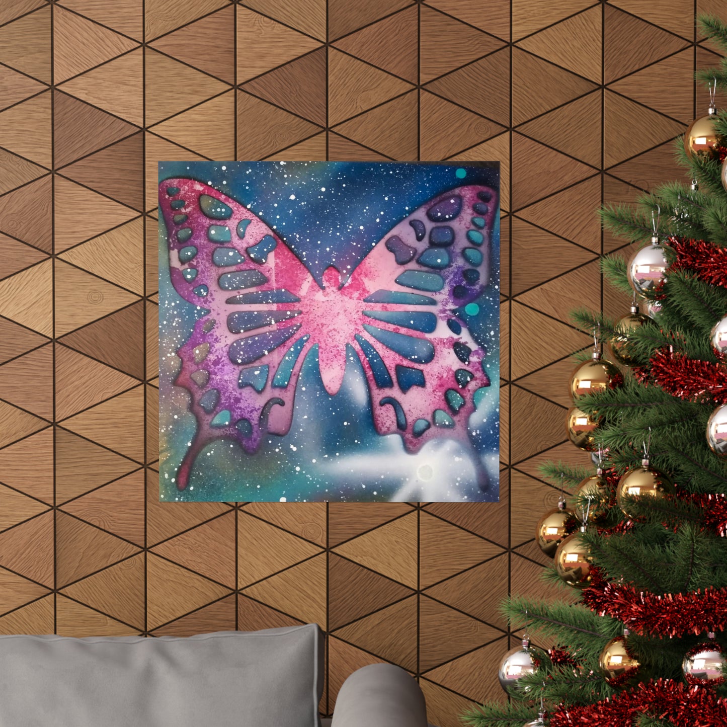 Pink Space Butterfly