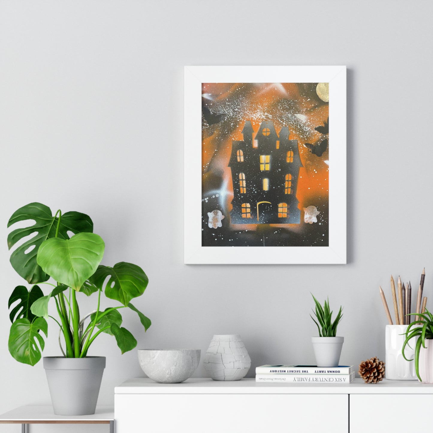 Framed Haunted House Poster