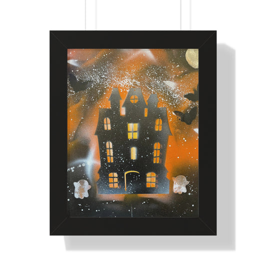 Framed Haunted House Poster